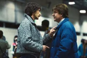 l-r: Pat Riley (Adrien Brody), Paul Westhead (Jason Segel)