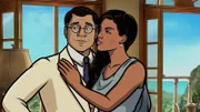 ARCHER: Danger Island - "Different Modes of Preparing the Fruit" - Season 9, Episode 3 (Airs Wednesday, May 9, 10:00 p.m. e/p) Pictured (l-r): Siegbert Fuchs (voice of Chris Parnell), Princess Lanaluakalani (voice of Aisha Tyler).