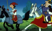 Der Herzkönig eilt zu Humpty Dumpty, er hat seinem Freund zugesagt, ihm in jeder Notlage beizustehen, und dieses Versprechen will er nun einlösen.