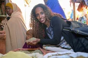 Kaffeehändlerin Orit Abdurahman auf dem Markt von Harar Kaffeehändlerin Orit Abdurahman auf dem Markt von Harar