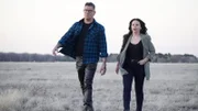OUTSIDE OF BAR, MITCH + CHRISSY WALKING IN DESERT