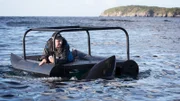 Chris Fallows is looking for great white sharks off the southern tip of New Zealand.