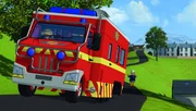 Sam hilft Hauptfeuerwehrmann Steele beim Einparken der mobilen Einsatzzentrale. Sam hilft Hauptfeuerwehrmann Steele beim Einparken der mobilen Einsatzzentrale.
