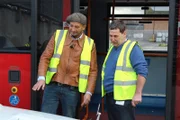 Presenter Fuzz Townshend explains exactly what has been done to Nominee Steve Barrel's car. West Ham, UK.