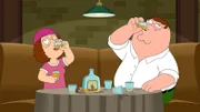 Meg Griffin (l.); Peter Griffin (r.)