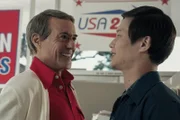 l-r: Nikos (Robert Downey Jr.), The Captain (Hoa Xuande)