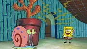 L-R: Gary, SpongeBob