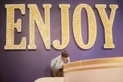 JESSIE - "Tempest in a Teacup" - Emma and Zuri plan a romantic mystery-filled fifth first date for Jessie and Tony. Meanwhile, Ravi, Cameron and Bertram get stuck in a giant teacup on a billboard, after their failed attempt to rescue Ravi's toy helicopter, in a new episode of "Jessie," premiering FRIDAY, JUNE 8 (8:30-9:00 p.m., ET/PT) on Disney Channel. (DISNEY CHANNEL/RANDY HOLMES) KARAN BRAR