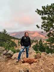 Dr. Jeff Young and his dog Fred as seen on Dr. Jeff: Rocky Mountain Vet.