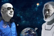 Musk vs Bezos - Krieg der Sterne. Jeff Bezos und Elon Musk, die beiden reichsten Männer der Welt, liefern sich einen erbitterten Wettlauf im Weltraum.