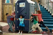 JESSIE - "A Doll's Outhouse" - After the girls watch a scary movie, Jessie tries to help Zuri conquer her fear of dolls by confessing her own fear of porta-potties. Meanwhile, Cameron teaches Ravi how to impress a girl and Bertram listens to opera non-stop to win a radio contest, in a new episode of "Jessie," premiering FRIDAY, JUNE 22 (8:30-9:00 p.m., ET/PT) on Disney Channel. (DISNEY CHANNEL/RON TOM) KARAN BRAR, PEYTON LIST, SKAI JACKSON, CAMERON BOYCE, DEBBY RYAN