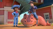 Auf der Dino Ranch ist eine Krankheit ausgebrochen, die Dino-Alberitis! Auch Biscuit ist von der Albernheit betroffen.
