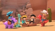Ogie Tinhorn ist netter als gedacht. Am Ende musizieren unsere Dino Rancher gemeinsam mit ihm in der Steinschlucht.