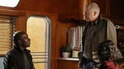 l-r: Dembe Zuma (Hisham Tawfiq), Raymond 'Red' Reddington (James Spader)