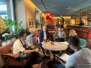 Teammeeting mit Lukas Nagl und der Familie Gröller im Hotel Post in Traunkirchen