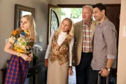 L-R: Mary Louise Bennigan (Katie O'Brien), Joanna Bennigan (Alley Mills), John-Paul Bennigan (Ed Begley Jr.), Hot Dad (Ryan Caltagirone)