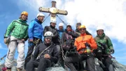 Angelika Haspl und Gerfried Göschl mit Filmteam am Großglockner.