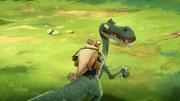 Als Mazu an Cror kleben bleibt, sieht sie das Leben durch die Augen eines Raptors.