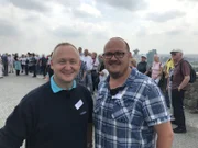 Von links: Bernd Wallisch und André Pohlai beim Ausflug zur Burg Bratislava.