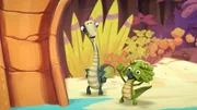 Bill und Tiny haben in der Höhle versehentlich die Wasserquelle verstopft.