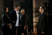 (v.l.n.r.) Root (Amy Acker); John Reese (Jim Caviezel); Lionel Fusco (Kevin Chapman); Harold Finch (Michael Emerson)