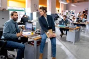 Adam Karadec (Mehdi Nebbou,l .); Céline Hazan (Marie Denarnaud, r.)
