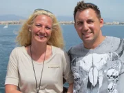 Das Hochzeitspaar Iris und Torsten beenden ihre Reise auf der Grand Lady.