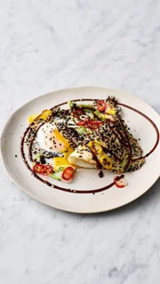 Asiatische frittierte Eier