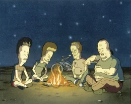 Butt-Head (l.), Beavis (2.v.l.)