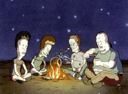 Butt-Head (l.), Beavis (2.v.l.)