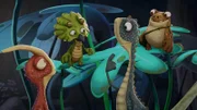 Rocky, Tiny, Bill und Mazu (v.l.n.r.) finden heraus, wer der Essensräuber ist.