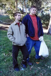 L-R: Justin Berfield (Reese), George (Aaron Hill)