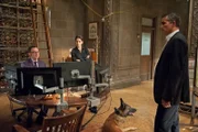 L-R: Harold Finch, Samantha Shaw, Reese.