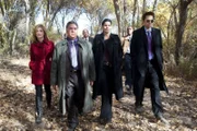 L-R: Maura Isles (Sasha Alexander), Vince Korsak (Bruce McGill), Rafael Martinez (Amaury Nolasco), Jane Rizzoli (Angie Harmon), Barry Frost (Lee Thompson Young), Gabriel Dean (Billy Burke)