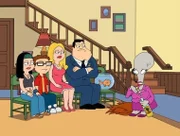 (v.l.n.r.) Hayley Smith; Steve Smith; Francine Smith; Stan Smith; Klaus; Roger