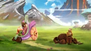 Tiny und Rocky befragen die Bewohner von Dinosaurierland nach Giganto. Rugo berichtet, dass er ihn letzte Nacht beim großen Walnuss-Essen gesehen hat. Hat Giganto also ein Alibi?
