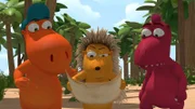 Kokosnuss, Matilda und Oskar begeben sich auf Schatzsuche.