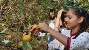 Gagan besucht zusammen mit Freunden einen Permakultur-Wald in Punjab, Indien.