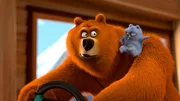 Da ist doch tats&auml;chlich ein Lemming zu dem total im Spiel vertieften Grizzy (l.) vorgedrungen. Und der fordert ihn jetzt auch noch zu einem Rennen heraus. Wer da wohl gewinnen wird?