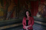 Bettany Hughes at the extraordinary Villa of Mysteries.