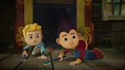 Jack und Tashi müssen Käptâ€™n Blaubart auf seinem Piratenschiff dienen.