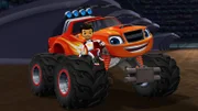 A.J. and Blaze in BLAZE AND THE MONSTER MACHINES on Nickelodeon.