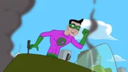 PHINEAS AND FERB - "The Beak" - In the episode entitled "The Beak," Stiller voices a super villain and Taylor plays his nagging wife. Stiller's character arrives in Danville to challenge Phineas and Ferb after the boys are mistaken as a superhero (while wearing an indestructible suit they designed to safely conquer their newly built extreme skate-track) known as The Beak.  With the super villain wreaking havoc, it's up to Phineas and Ferb to thwart him while Dr. Doofenshmirtz tells the people of the Tri-State area that he is in charge in hopes that they will actually just go along with it.  This episode of "Phineas and Ferb" premieres MONDAY, MARCH 8 (8:00 p.m., ET/PT) on Disney XD. It will also be presented Friday, March 12 (9:00 p.m., ET/PT) on Disney Channel. (DISNEY XD) SUPER VILLIAN K.P.