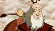 L-R: Aang, Roku