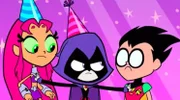 v.li.: Starfire, Raven, Robin