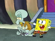 v.li.: Squidward, SpongeBob