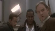 Julian Bashir (Alexander Siddig), Benjamin 'Ben' Sisko (Avery Brooks) und Webb (Bill Smitrovich)