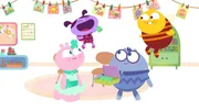 v.li.: Elodie, Lu, Declan, Barnaby