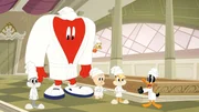 v.li.: Bugs Bunny, Gossamer, Porky Pig, Tweety, Lola Bunny, Daffy Duck