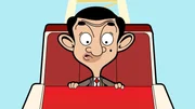 In der Achterbahn merkt Mr. Bean, dass es recht schwer ist, ein schönes und vor allem ordentliches Foto zu machen.
